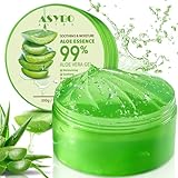 ASYBO 300 ML Aloe Vera Gel – 99% reine Aloe Vera Feuchtigkeitscreme für Gesicht und Körper, natürliche Aloe-Creme für trockene Haut, Sonnenbrand, Akne