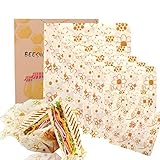 BALFER Bienenwachstücher 8 Stücke - Öko-Tex Zertifizierte Bienenwachs-Wraps aus 100% Naturwachs & Bio-Baumwolle | Wiederverwendbare Frischhaltefolie für Lebensmittel, Plastikfrei & Umweltfreundlich