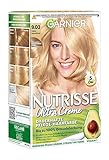 Garnier Nutrisse Dauerhafte Pflege-Haarfarbe mit nährenden Fruchtölen, Coloration mit 8 Wochen Halt, Ultra Crème Tönung, 9.03 Helles Naturblond