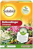 Solabiol Bio Balkondünger Universal, Blumendünger mit Wurzelstimulator und natürlicher Sofort- und Langzeitwirkung, 1,5 kg