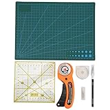 15-teiliges Stoffschneider-Set, Stoffschneide-Kochfeld-Set mit Matten-Ersatzklingen zum Nähen, Quilten