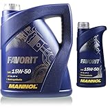 6 Liter MANNOL Motoröl Favorit 15W-50 API SL/CF/CF-4 Engine Oil Öl 11192463