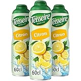 Teisseire Getränke-Sirup Lemon/Zitrone 600ml - Sirup der genauso schmeckt wie die Frucht (3er Pack)