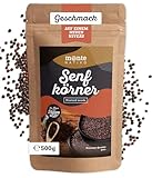 Senfkörner Monte Nativo (500g) - schwarze Senfkörner ohne Zusätze - aromatische Senfsaat zum kochen - Senf Samen (mustard seeds) für Dressings, Soßen, Dips - schwarzer Senf - hochwertige Gewürze