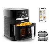Moulinex Easy Fry & Grill Vision 4.2 L, Luftfritteuse und Grill mit Fenster, 70% Energieeinsparung, schnelles Kochen, 10 Funktionen, Extra-Crisp-Technologie, Schwarz, EZ5068