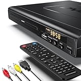 ELECTCOM PRO DVD Player für Fernseher (HD 1080P), Regionen Frei DVD Player Hdmi für Fernseher, HDMI und RCA in der Verpackung Enthalten, DVD-Spieler für Senioren