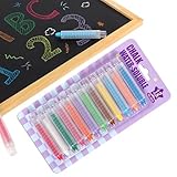 Generisch Tafelkreide – Titandioxid ABS 12 Farben | Staubfreie Sanftes Schreiben Bunte Straßenkreide Kinderspielzeug | Schule Whiteboard Gehweg Kunst Spiel Weihnachten Geburtstag Klassenzimmer