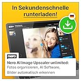 Nero AI Image Upscaler Unlimited | KI | Bilder vergrößern + nachschärfen | Skalieren auf 4K | Fotoqualität verbessern | Windows 11 / 10 | 1 Gerät | Unlimitierte Lizenz | Aktivierungscode per Email