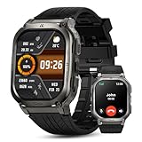 KOSPET Smartwatch für Herren, Anrufe annehmen/tätigen, 10 ATM wasserdicht, Smartwatches GPS