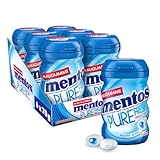 Mentos Kaugummi Pure Fresh Mint, 6 Boxen zuckerfreie Chewing Gum Dragees mit Pfefferminz-Geschmack & flüssiger Füllung, Multipack (6 x 70g)