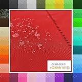 BuBiBag – wasserdichter Polyesterstoff Oxford 600D Markisenstoffe Meterware, Segeltuch Meterware, Kissenbezüge, Reißfest & Pflegeleicht Meterware lfm mit 160cm Breite - Rot