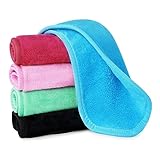 URAQT Mikrofaser Gesichtsreinigungstücher, 5pcs Waschbar Abschminktücher, Ultraweich Waschlappen Gesicht Hypoallergene,Saugstarke Gesichtsreinigungstücher für Tägliche Entfernung und Reinigung