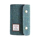 Harris Tweed A7 Notizbuchtaschen mit 6 Ringplanern, Wollstoff, nachfüllbar, A7 Budgetbinder, A7 Nachfüllpapier und A7 Planer-Einsätze, Tagebücher zum Schreiben, A7 Größe Mini Binder Notizbuch (Lake