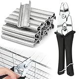 Wurstclipper Zange mit 600 M-Klammern, Hog Ringzangen Drahtbefestigungszange Nagelringzange zum Reparieren Oder Montieren von Tierkäfigen, Lebensmittelverpackungen, Würsten, Zäunen, Maschendraht