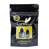SKY Wimpernkleber LADY BLACK - 10ml, Schwarz | flüssiger Kleber für Wimpernverlängerung | Schnelltrocknend 2 Sek, 6-7 Wochen Haftkraft, beständig | professionelle Wimpernverlängerung, Anti-Allergie