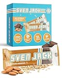 Sven Jack (Energy Cake) Haferriegel Schoko-Mandel 20x 65g I Original Haferflocken Energieriegel I Veganer & Laktosefreier Haferriegel I Langkettige Kohlenhydrate & wenig Zucker I Müsliriegel