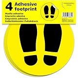 Fußabdruck Aufkleber | 4 Paar Füße 19 cm | Bodenmarkierung