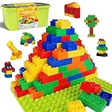 shineFinder Großen bausteine Kompatibel mit duplo bausteine, Großen bausteine Set, Bausteinen für Kleinkinder ab 3 Jahren mit Steinebox, Set für Kreatives Spielen, Lernspielzeug