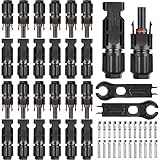 Selizo 12 Paar Solar Stecker Set, IP67 Solarpanel Solarstecker PV Stecker 6mm2 Männlich/Weiblich Solarpanel Kabelstecker, Solar Verbinder, Solar Panel Kabel Anschlüsse Stecker