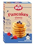 RUF Classic Pancakes, Backmischung für fluffige Pfannkuchen im American Style für ein echtes Genießer-Frühstück, 2 x 16 Pancakes, 540 g