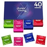 Durex Surprise Me Kondome in stylischer Box - Extra Vielfalt, praktisch & diskret verpackt - für zuverlässigen Schutz mit einem angenehmen Geruch - Großpackung- 40er Pack (1 x 40 Stück)
