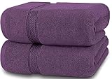 Utopia Towels - 2er-Pack Badetücher Set Premium 100% ringgesponnene Baumwolle 69 x 137 cm Handtücher, sehr saugfähig, weiches Gefühl Duschtücher (Pflaume)