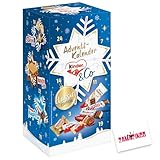 Kinder & Co. Adventskalender Classic 295g | Überraschungen wie Tronky, Bueno, hanuta Minis, kinder Schoko-Bons, duplo | Kalender Genuss Weihnachtszeit + Zama4Zingo Karte (Blau)
