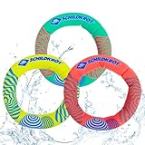 Schildkröt Diving Rings, gut zu greifen, 970326 Neopren Tauchringe 3 Stück I Ø 14cm I Wasser-/ Tauchspielzeug für Kinder I Sandfüllung I Stehen senkrecht am Grund, Bunt, Diametro 14 cm