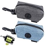 WERIGONI 2er-Pack Hundekotbeutelspender, Kotbeutelhalter, Hundebeutelspender mit Kotbeutelspender, Oxford-Stoff-Kotbeutelspender für Hunde