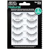 ARDELL 5 Pack Natural 110, Black, 25 g, das Original - Wimpern aus Echthaar, schwarz, black (ohne Wimpernkleber) ultraleicht, flexibel und wiederverwendbar