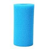 Lylithuif Wiederverwendbare Schwimmbadfilter-Schaumstoff-Schwammkartusche, waschbares Pool-Reinigungszubehör, Ersatz für Typ A-Filter, blau, 20 x 10 x 4 cm