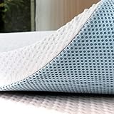 subrtex Topper 140 x 200 cm, 7,5 cm Höhe Gel Memory Foam Topper H3&H4 hart Matratzentopper mit atmungsaktiver und waschbarem Bezug für Boxspringbett, Wohnwagen und Schlafsofa