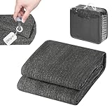 Laneetal Vorzeltteppich 200x300cm, Campingteppich Outdoor mit Heringe Campingmatte, Zeltunterlage,Outdoor Teppich für Wohnmobil, Zeltteppich mit ösen Tragetasche aus HDPE 280 g/㎡, Zeltböden,Anthrazit