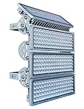 Rugging LED Strahler Flutlichter LED 400W 40000lm Superhell Strahler Außen Flutlichtstrahler 6500K Außenstrahler IP67 Wasserfest 4 Fluter können den Winkel frei einstellen