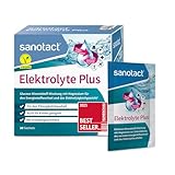 sanotact Elektrolyte Plus (20 Beutel) • Elektrolyt Pulver für Flüssigkeitshaushalt • Kalium & Magnesium für Elektrolytgleichgewicht • 100% Vegan • Recovery Drink • Mit Orangengeschmack