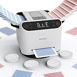 KPAW 2-in-1 Automatischer Kartenmischer & Dealer - Unterstützt 12 Spieler, 4 Zeichnungs-Fernbedienungen, integrierte Gameplays, 360°/180° Deal, einstellbare Dealing-Distanz, für Poker, UNO, Phase 10