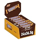 Snickers Creamy Peanut Butter | Milchschokolade gefüllt mit Erdnussbutter, Karamell und Erdnüssen | 24 Doppelriegel (24 x 36,5g), 876 g