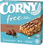 Müsliriegel CORNY free Schoko, ohne Zuckerzusatz, 67 kcal pro Riegel, 6x20g