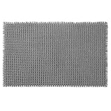 Waffel-Badematte, 45,7 x 76,2 cm, stark, saugfähig, Badezimmermatte, rutschfest, Duschvorleger, maschinenwaschbar, Polyester, Badvorleger für Badewanne, Tür und mehr, grauer Badezimmerteppich, Bademat