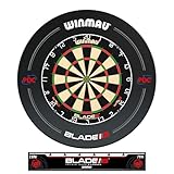 WINMAU Blade 6 Turnierdartscheibe Dartboard Surround Set inklusive Dartscheibe mit Winmau PDC Surround und Oche Linie Abstandslinie