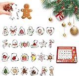 24PCS Weihnachts Ausstechformen Set, 2026 Neu Ausstechformen Weihnachten, Plätzchen Ausstecher Keksausstecher Edelstahl Christmas Cookie Cutters für Backen Tortendeko Party Süßes oder Saures