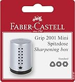 Faber-Castell 183787 - Einfachspitzdose Grip 2001 Mini, silber, 1 Stück