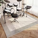 Schlagzeugteppich Schalldicht Drum Teppich rutschfest Trommelteppich Musikinstrumente Bodenmatte Professionelle Schlagzeug Teppich Elektronisches Jazz Schlagzeug Kit für Bass Snare Drum 120 x 100 cm