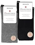 Occulto 10 Paar Diabetikersocken für Herren ohne Naht ohne Gummibund aus Baumwolle 4 Paar Schwarz | 3 Paar Dunkelgrau | 3 Paar Hellgrau 47-50