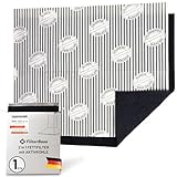 FilterBase® Aktivkohlefilter Dunstabzugshaube | Einzel Pack | Fettfilter Flach + Kohlefilter für Dunstabzug Filter Abzugshaube | Aktivkohle Filtermatte zuschneidbar 57x47 cm