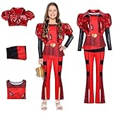 Prinzessinnen-Kostüme für Mädchen, Kinder-Kostüme, Partykleid, Nachkommen-Kostüm, Karneval, Rot, Mädchen, Kostüm, Weltbuchtag, Kostüm, Themenparty, Cosplay-Outfit