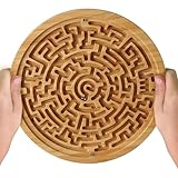 Das Verrückte Labyrinth Spiel, Labyrinth Brettspiel, Handgefertigtes Labyrinth-Brettspiel Aus Holz, Hölzernes Labyrinth-Puzzle Mit Zwei Stahlkugeln Für Hand-Augen-Koordinationsgeschenk