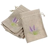Toyvian 10 Stück Leere Lavendel Duftbeutel aus Naturfarbenem Leinen mit Kordelzug Kleine Wiederverwendbare Stoffbeutel für Schmuck Geschenke und Trockenblumen Leicht Tragbar und Vielseitig