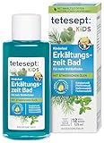 tetesept Kids Erkältungszeit Bad – Kinderbad für die kalte Jahreszeit mit 4 ätherischen Ölen – Wohltuender Badezusatz zur Entspannung und Durchwärmung – 1 x 125 ml