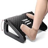 Fußstütze Schreibtisch, Höhenverstellbare Fußbank Ergonomischer Fußablage, Rutschfeste Fußablage mit Massage Funktion, lindern Bein Knie und Rückenschmerzen, Ideal für Zuhause, Büro und Reisen